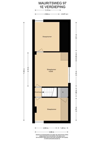 Floorplan - Mauritsweg 97, 6171 AE Stein